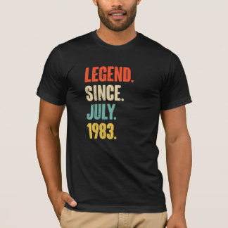 Legend Since July 1983 39 Year Old Gift 39th Birt T Shirt