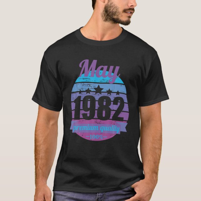 Legend Since May 1982 40 Years 40S 40. Birthday T Shirt (Framsida)