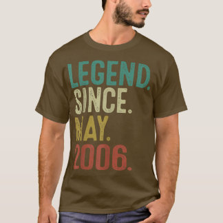 Legend Since May 2006 Vintage 16th Birthday 16 Yea T Shirt