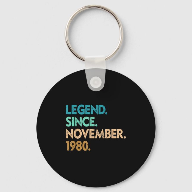 Legend Since November 1980 Apparel  Nyckelring (Framsida)
