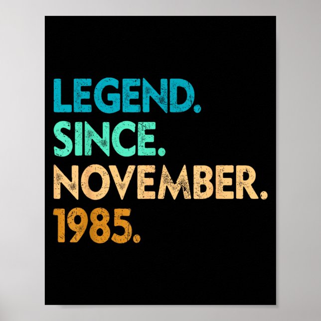 Legend Since November 1985 Apparel  Poster (Framsidan)