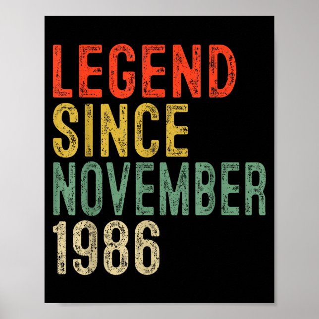 Legend Since November 1986 &#; th Birthday &#;  Ye Poster (Framsidan)