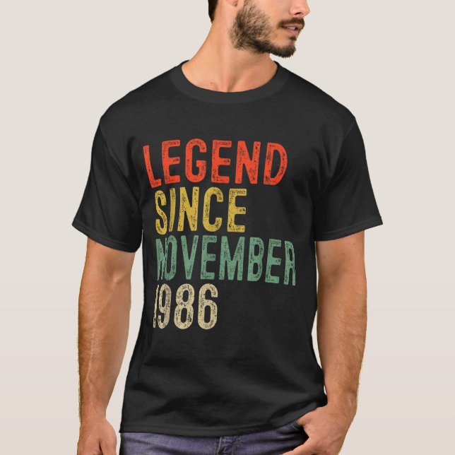 Legend Since November 1986 &#; th Birthday &#;  Ye T Shirt (Framsida)