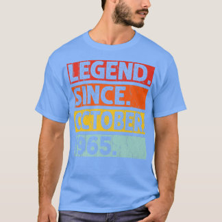 Legend Since October 1965 57th Birthday 57 Years O T Shirt