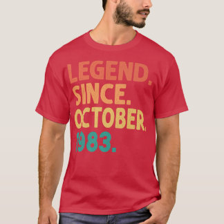 Legend Since October 1983 39 Years Old Vintage 39t T Shirt