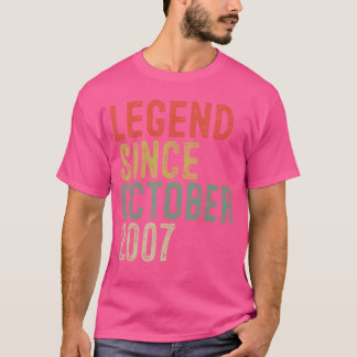 Legend Since October 2007 18th Birthday Gifts 18 Y T Shirt