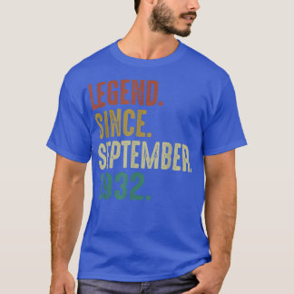 Legend Since September 1932 Vintage 90th Birthday  T Shirt