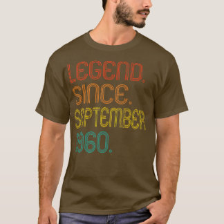 Legend Since September 1960 62 Years Old Gifts 62n T Shirt