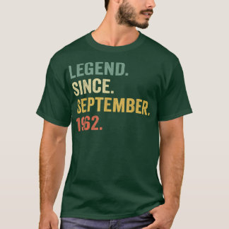 Legend Since September 1962 60th Bday Gift 60 Year T Shirt