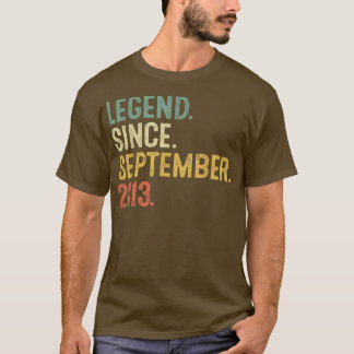 Legend Since September 2013 9th Birthday Gift 9 Ye T Shirt