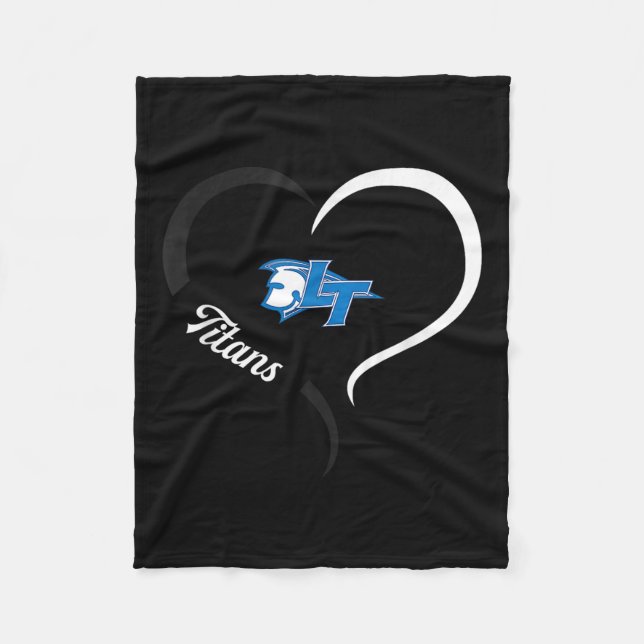 Legend Titans Logotyp Halvhjärta Slogan Hs  Fleecefilt (Framsidan)