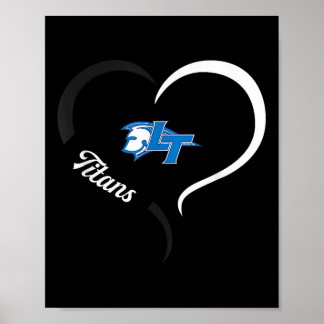 Legend Titans Logotyp Halvhjärta Slogan Hs  Poster