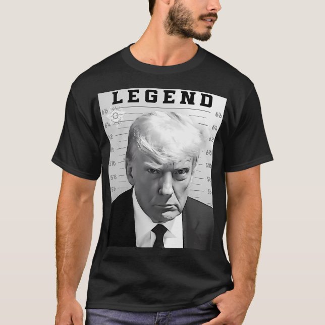 Legend Trump Mugg Shot - Donald Trump Mugg Shot -  T Shirt (Framsida)