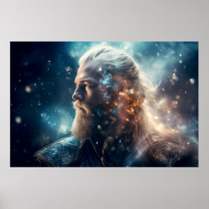 Legend Warrior Fantastic Cosmic Magic Poster