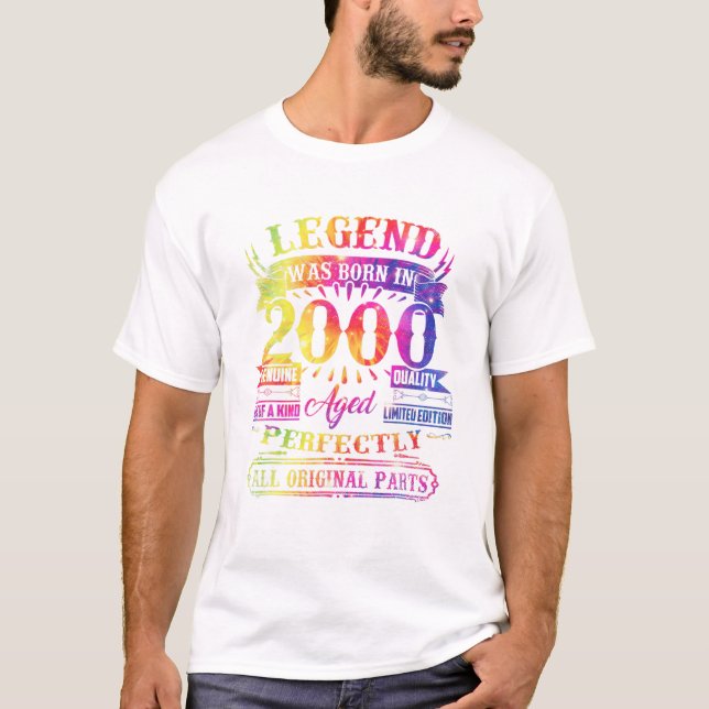 Legend Was Born In 2000 T Shirt (Framsida)
