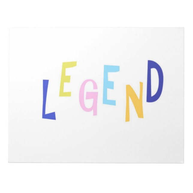 legend word art anteckningsblock (Framsida)