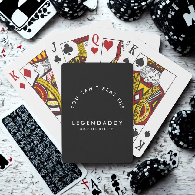 Legendaddy for Legendary Dads fun minimalist  Casinokort (playing cards for dads)