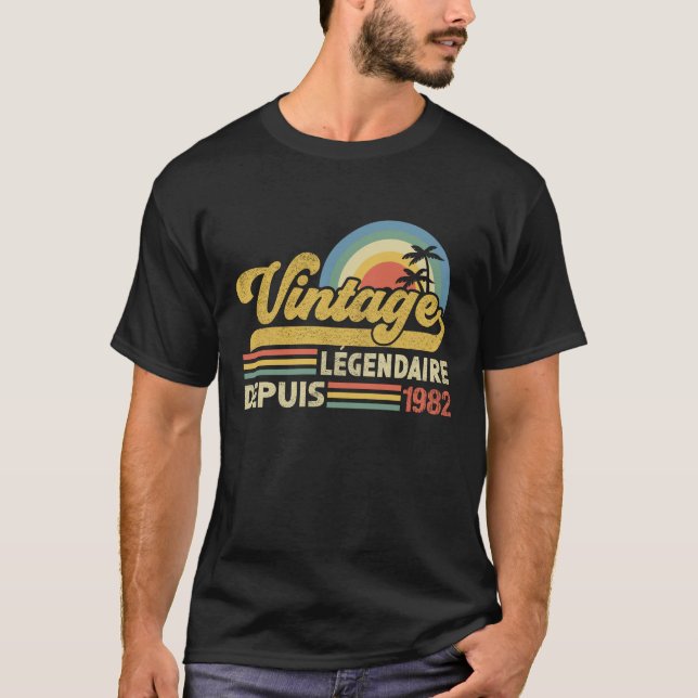 Légendaire Depuis 1982 40 Anniversaire 40 Ans T Shirt (Framsida)