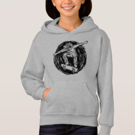 Legendär Skater som utför Skateboarding mitt Luft T Shirt