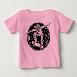 Legendär Skater som utför Skateboarding mitt Luft T Shirt