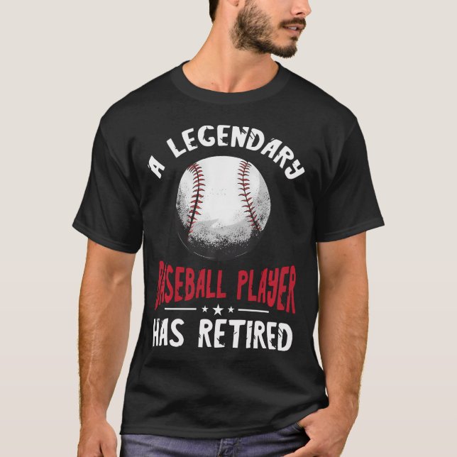 Legendär Softboll för pensionerade basebollspelare T Shirt (Framsida)