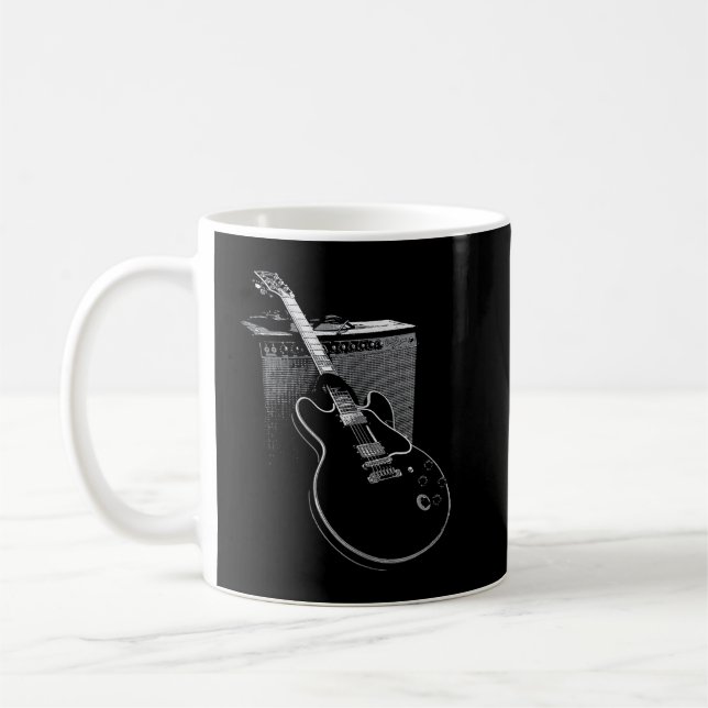 Legendarisk bluesgitarr och förstärkare kaffemugg (Vänster)