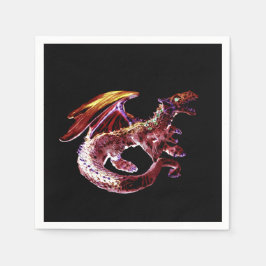 Legendarisk Fantasy Ruby Röd Drakfirande 50 x Pappersservett