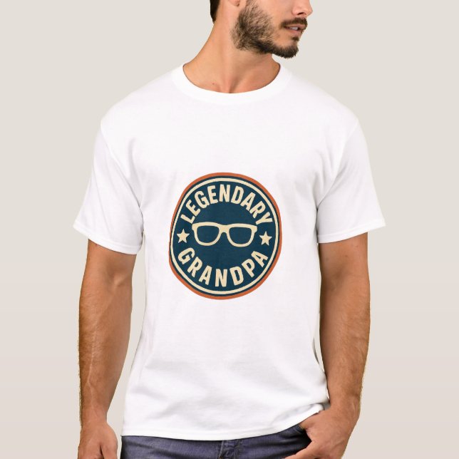 legendarisk farfar retro märke t shirt (Framsida)