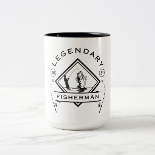 Legendarisk Fiskare Grundad 2021 Två-Tonad Mugg