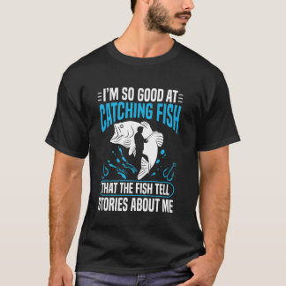 Legendarisk Fiskare Roligt Stort Fångst Citat T Shirt