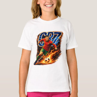Legendarisk fotbollsspelare Abstrakt konstporträtt T Shirt