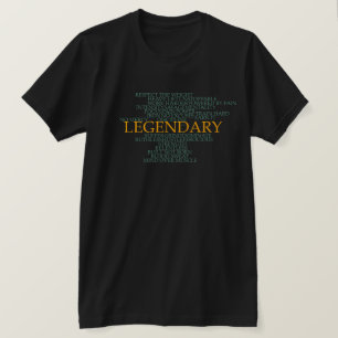 Legendarisk Gym Motivation Ord Moln Träning T Shirt