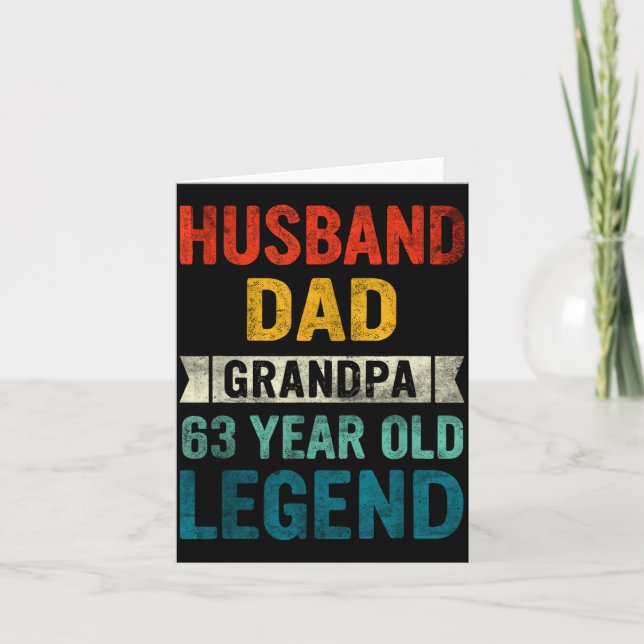 Legendarisk Make Pappa Farfar 63 Illustration Kort (Framsida)