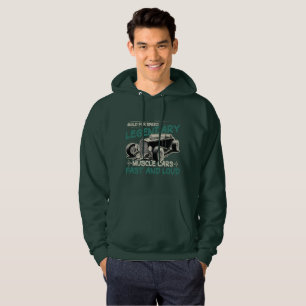Legendarisk muskelbilshoodie Snabb och högljudd Hoodie