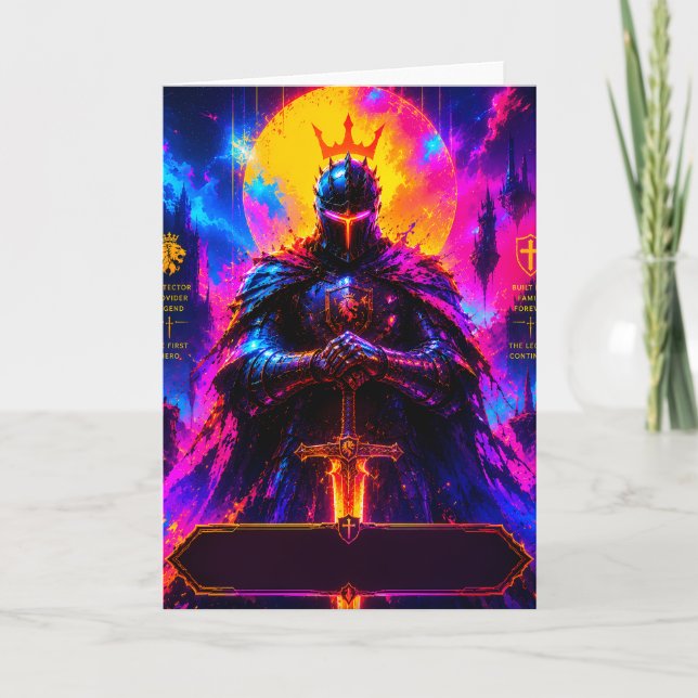 Legendarisk Neon Fader Kort (Framsida)