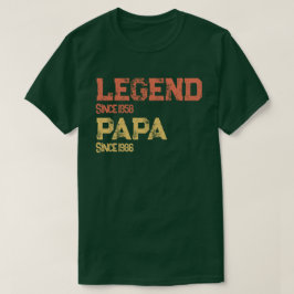 Legendarisk Papa Vintage Fars Dag-present T Shirt