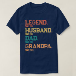 Legendarisk Pappa Make Pappa Farfar Milsstolpsdatu T Shirt