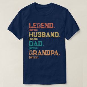 Legendarisk Pappa Make Pappa Farfar Milsstolpsdatu T Shirt