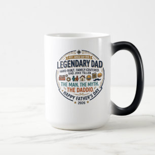 Legendarisk Pappa Sedan en Fars Dag faderns dag Magisk Mugg