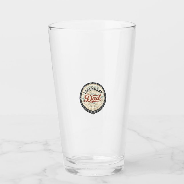 Legendarisk Pappa Vintage Gravyr Tröja Design_1 Glaskopp (Framsida)