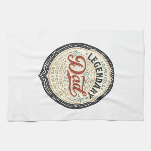 Legendarisk Pappa Vintage Gravyr Tröja Design_1 Kökshandduk