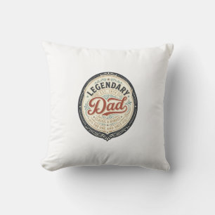 Legendarisk Pappa Vintage Gravyr Tröja Design_1 Kudde