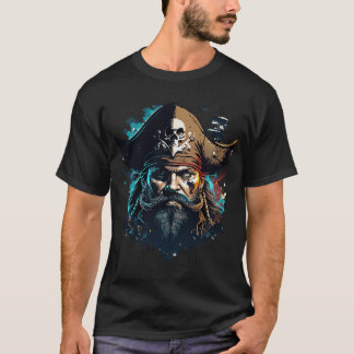 Legendarisk Piratkapten – Skalle & Fartyg Vintage T Shirt