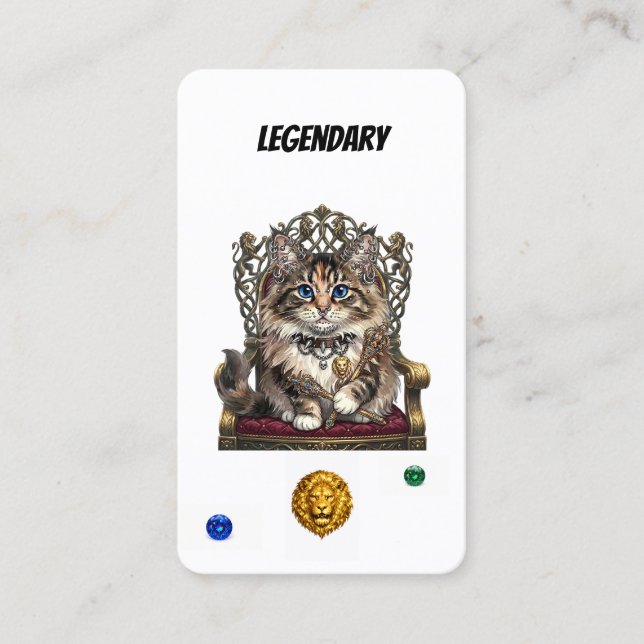 Legendarisk Punk Katt Samlarkort - Royal Feline  Lojalitetskort (Framsida)