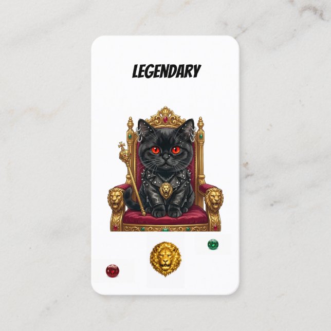 Legendarisk Punk Katt Samlarkort - Royal Feline  Lojalitetskort (Framsida)