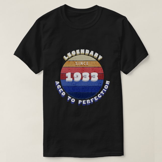 Legendarisk Sedan 1933 Retro T-Shirt (Design framsida)
