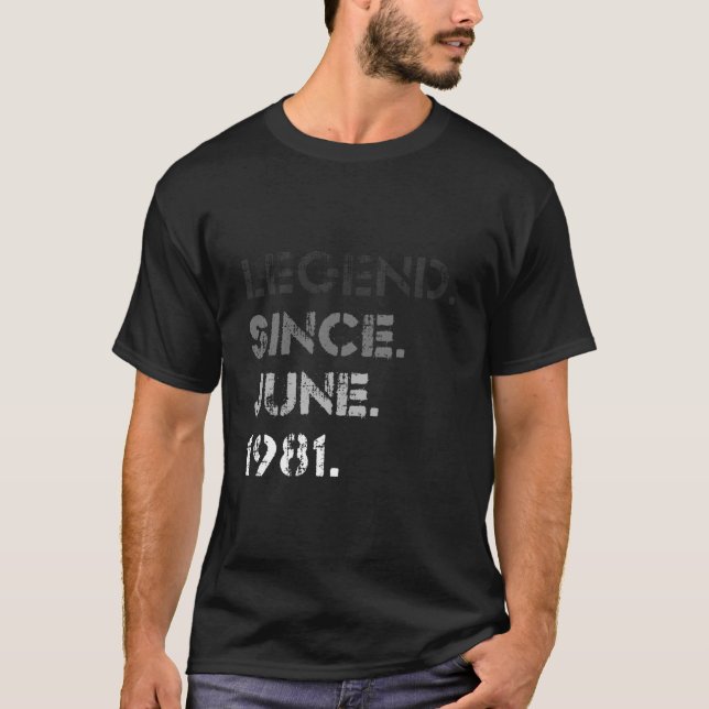 Legendarisk sedan juni 1981 42-årsdag 42 t shirt (Framsida)