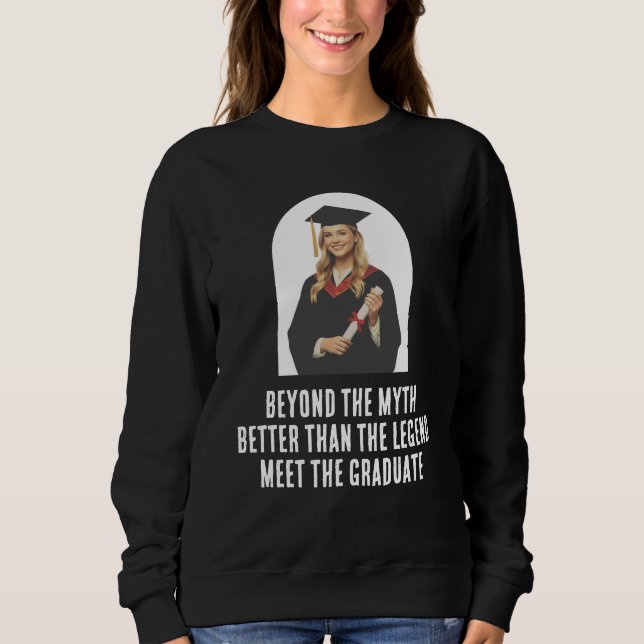 Legendarisk svart examen  t shirt (Framsida)