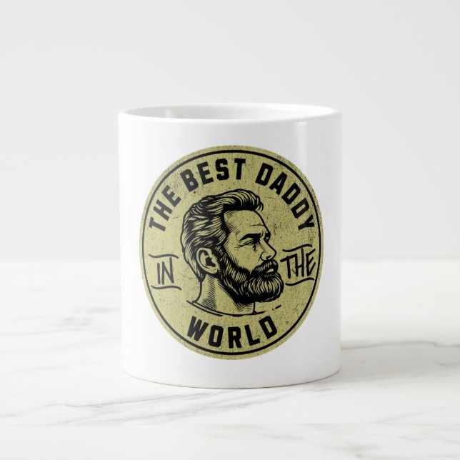 Legendariska Coola Pappor – Fettypsgrafisk Design Jumbo Mugg (Framsidan)