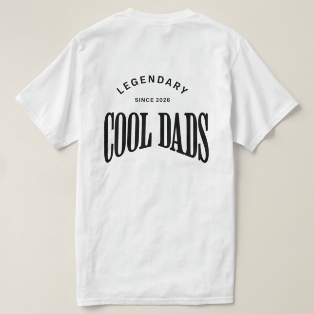 Legendariska Coola Pappor – Fettypsgrafisk Design T Shirt (Design baksida)